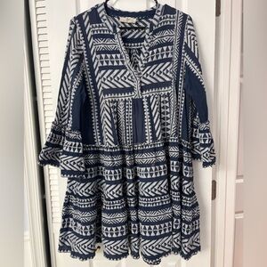 Anthropologie Devotion Twins Navy Ella Dress - Size Medium